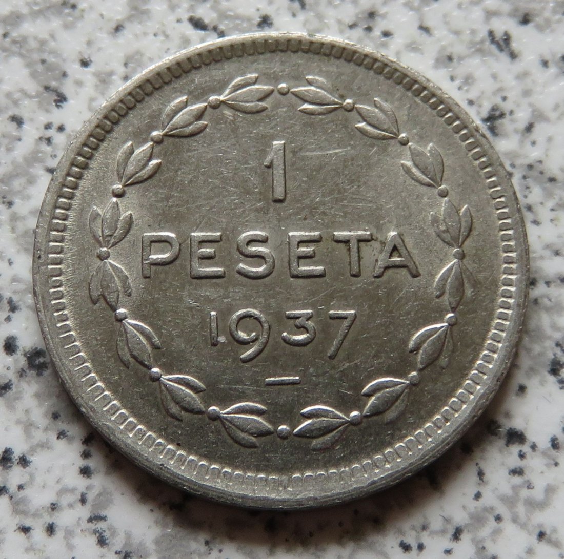  Spanien / Baskenland / Euzkadi 1 Peseta 1937   