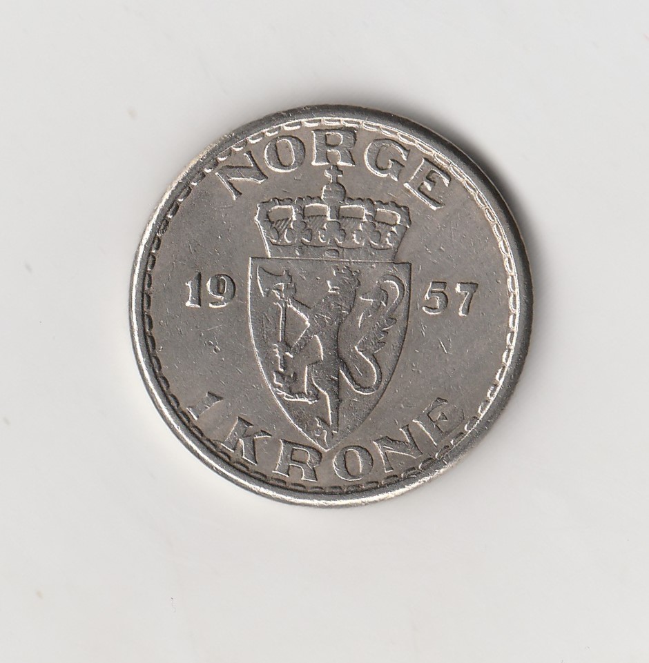  1 Krone Norwegen 1957  (N149)   