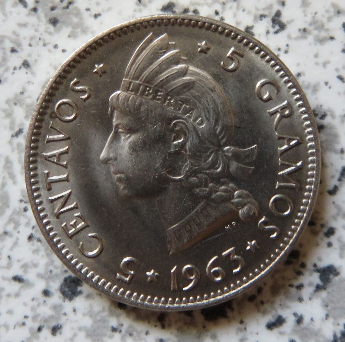  Dominikanische Republik 5 Centavos 1963   