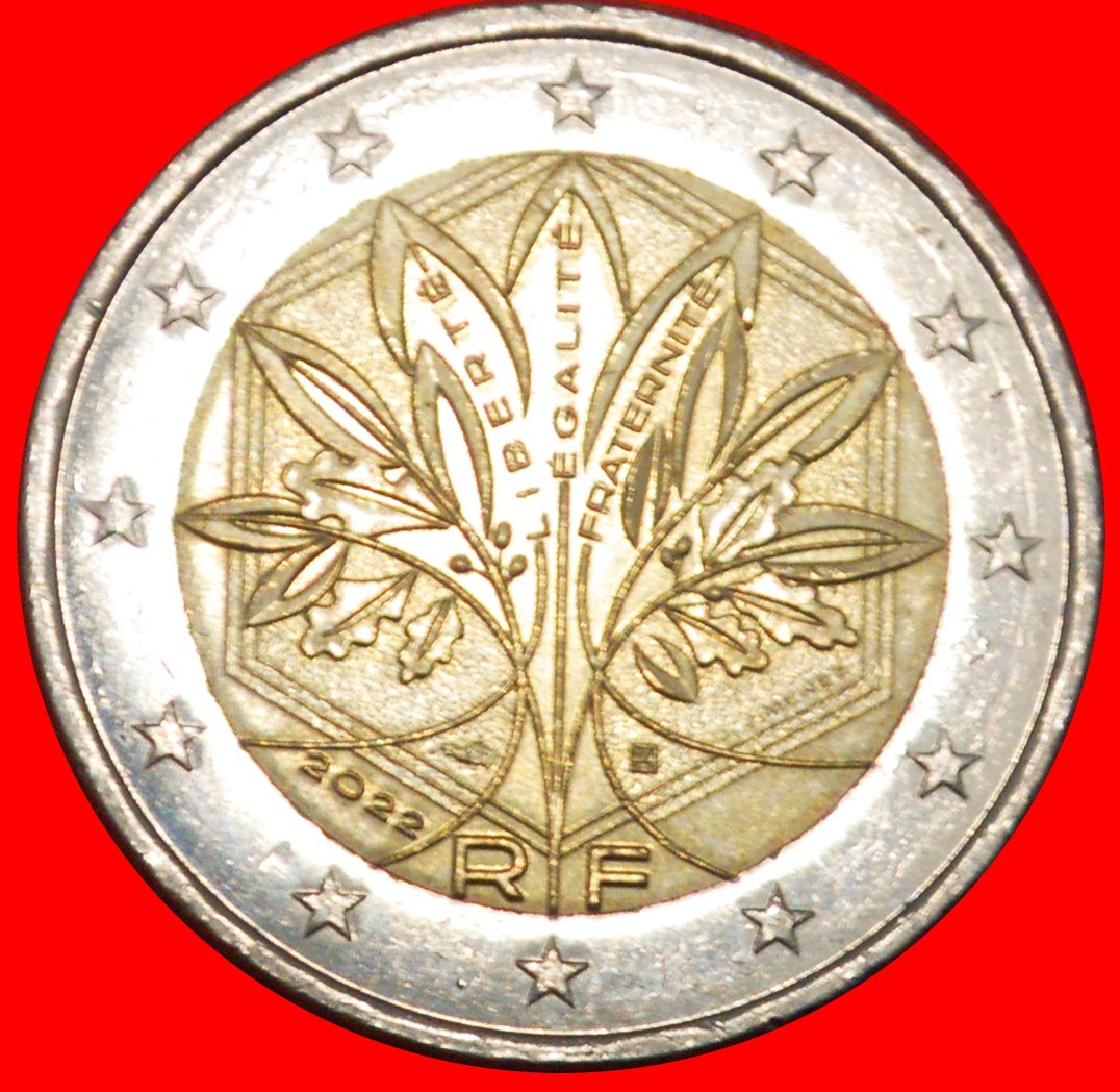  * NON-PHALLIC TYPE 2022-2023: FRANCE★ 2 EURO 2022 WORLD TREE UNC MINT LUSTRE★LOW START ★ NO RESERVE!   