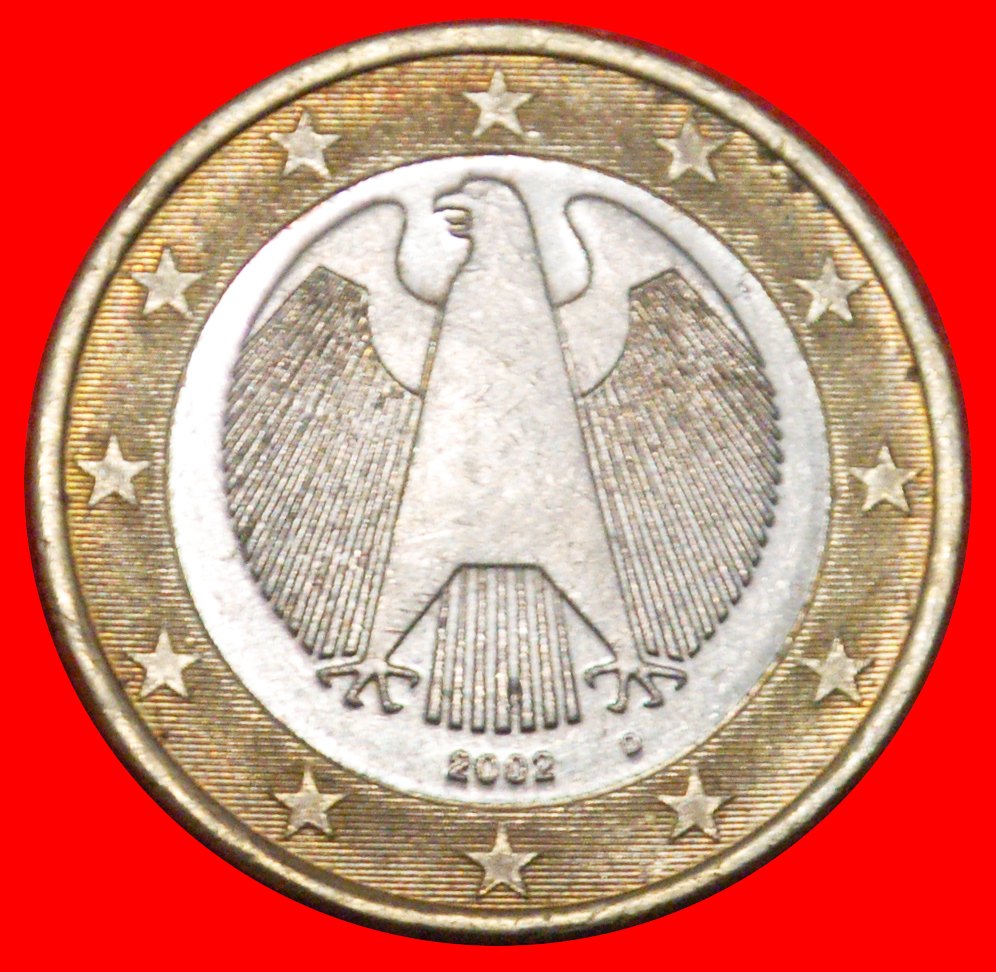  * PHALLIC TYPE 2002-2006: GERMANY ★ 1 EURO 2002D DIE I!★LOW START ★ NO RESERVE!   