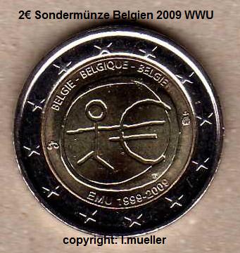 Belgien 2 Euro Sondermünze 2009...WWU   