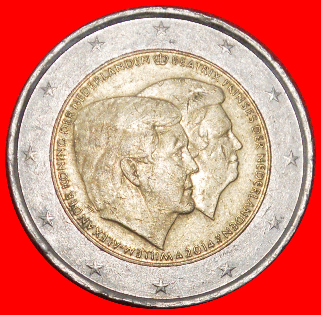  * WILLIAM-ALEXANDER (2013-): NETHERLANDS ★ 2 EURO 2014  BEATRIX (1980-2013)!★LOW START ★ NO RESERVE!   