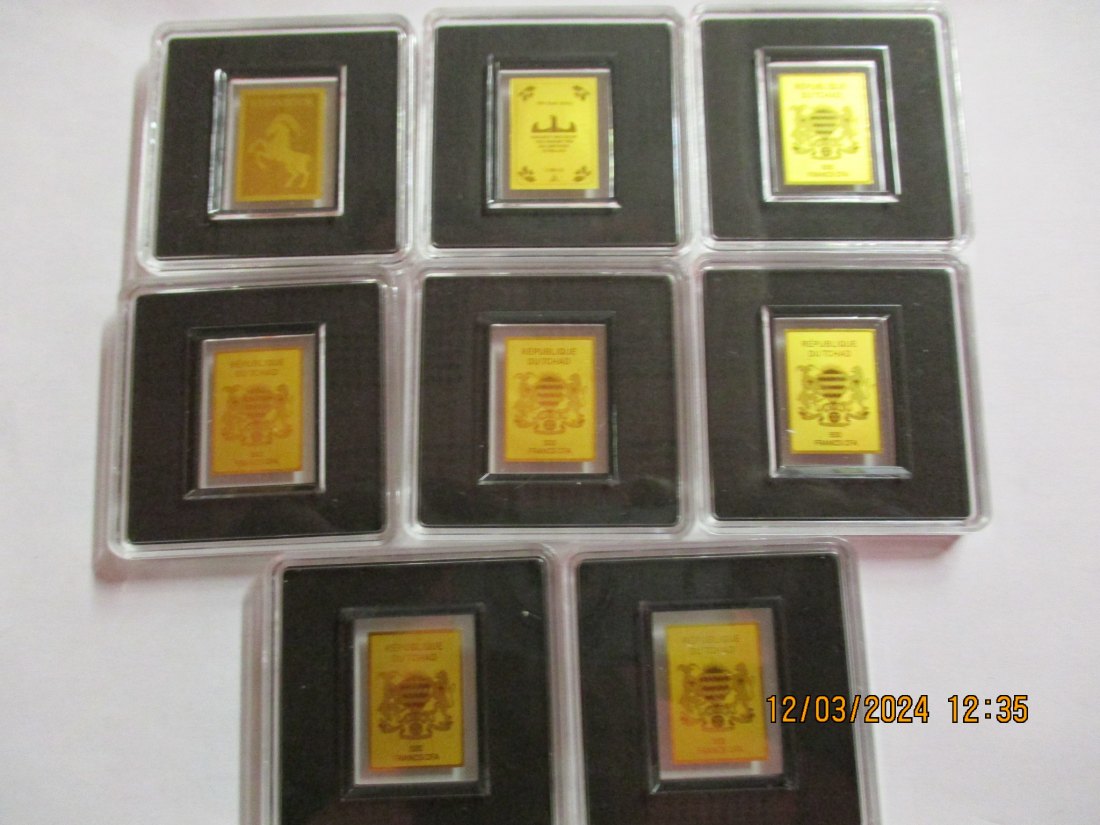  8 Goldbarren 999er Gold Gewicht 0,49 Gramm Fein/MH11   