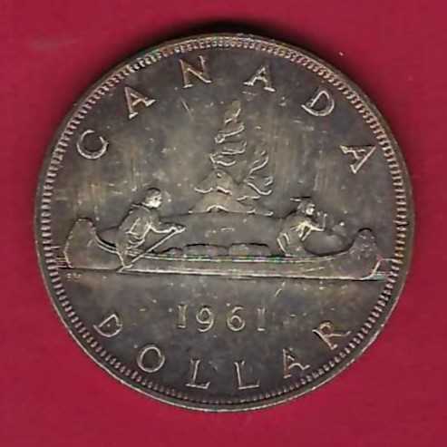  Canada 1 Dollar 1961 Silber 23,15 g. Münzen und Goldankauf Golden Gate Frank Maurer AB015   