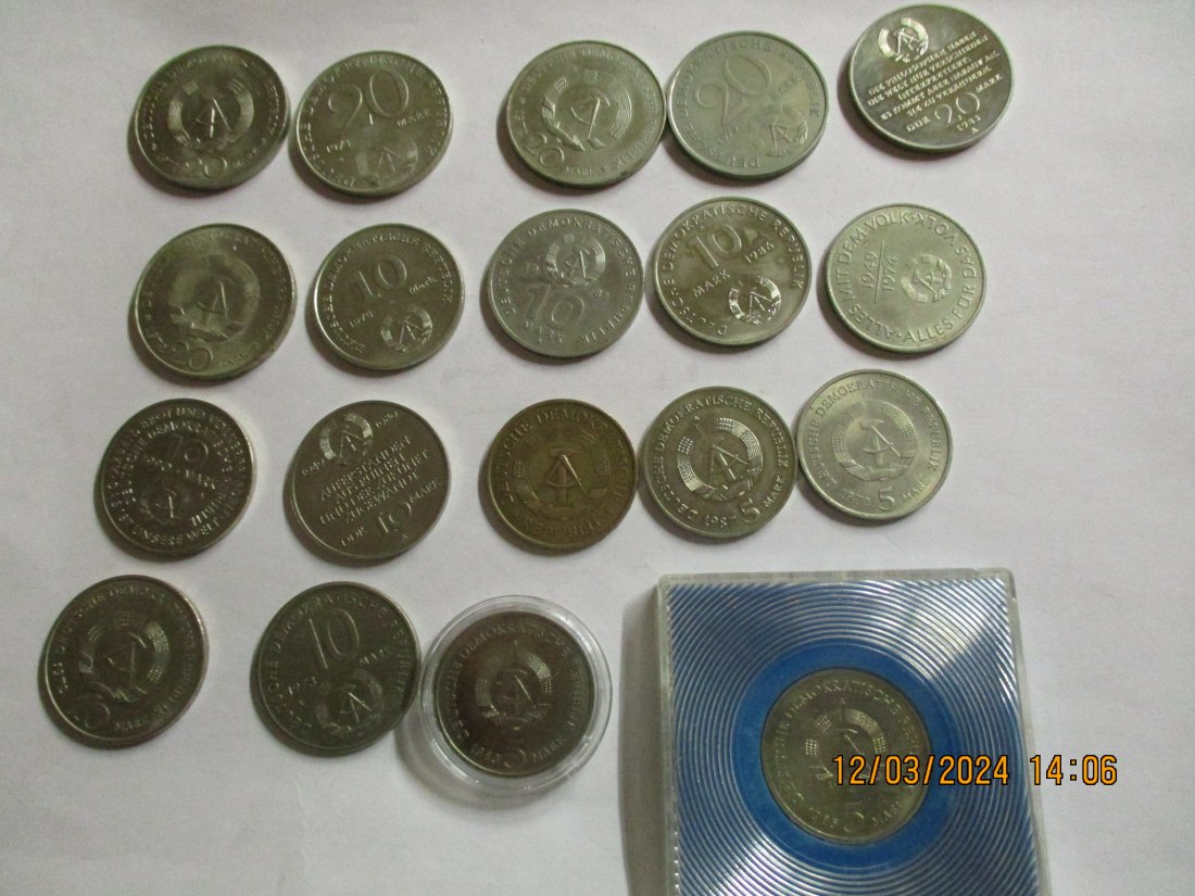  Lot - Sammlung DDR Münzen  siehe Foto / MF2   