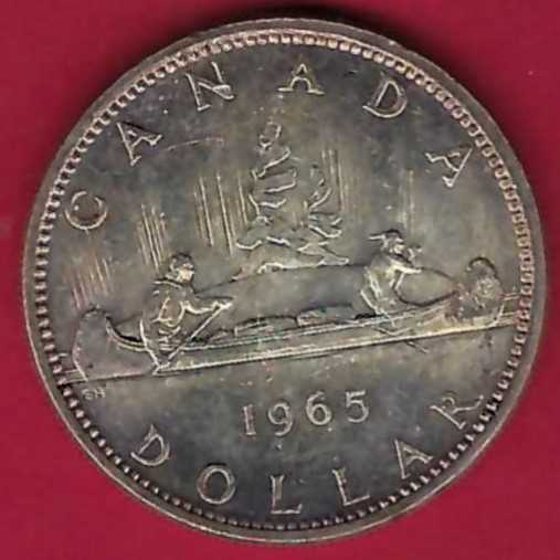  Canada 1 Dollar 1965 Silber 23,15 g. Münzen und Goldankauf Golden Gate Frank Maurer AB020   