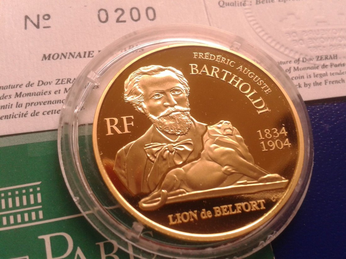  Original 20 euro 2004 PP Frankreich Bartholdi Gold 17 g 920er Gold   