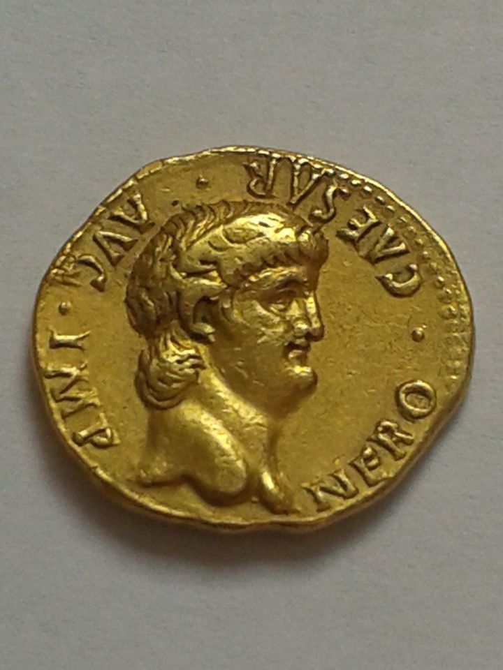 Original Gold Aureus Rom Nero Cäsar Augustus 54-68 n.Chr. claudische Dynastie 7,4g Gold