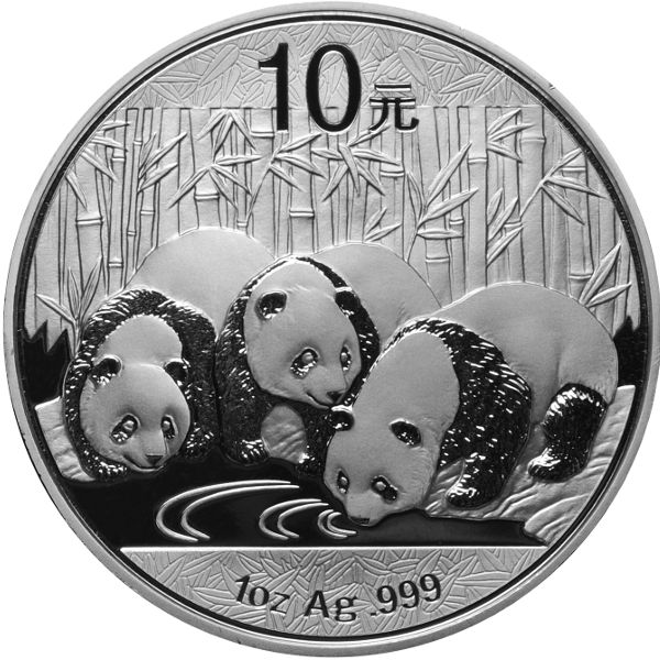  CHINA Panda Silver Coin 2013 BU - 1 Unze Fein Silber   