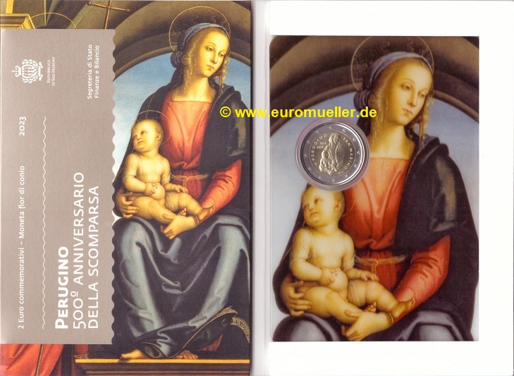 San Marino ...2 Euro Gedenkmünze...2023...P. Perugino...bu.   