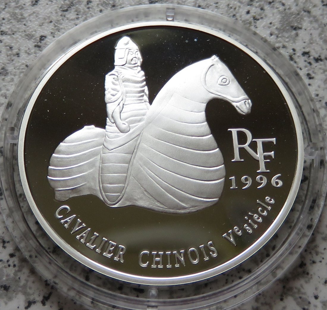  Frankreich 10 Francs 1996 / 1,5 Euro Chinesischer Reiter   
