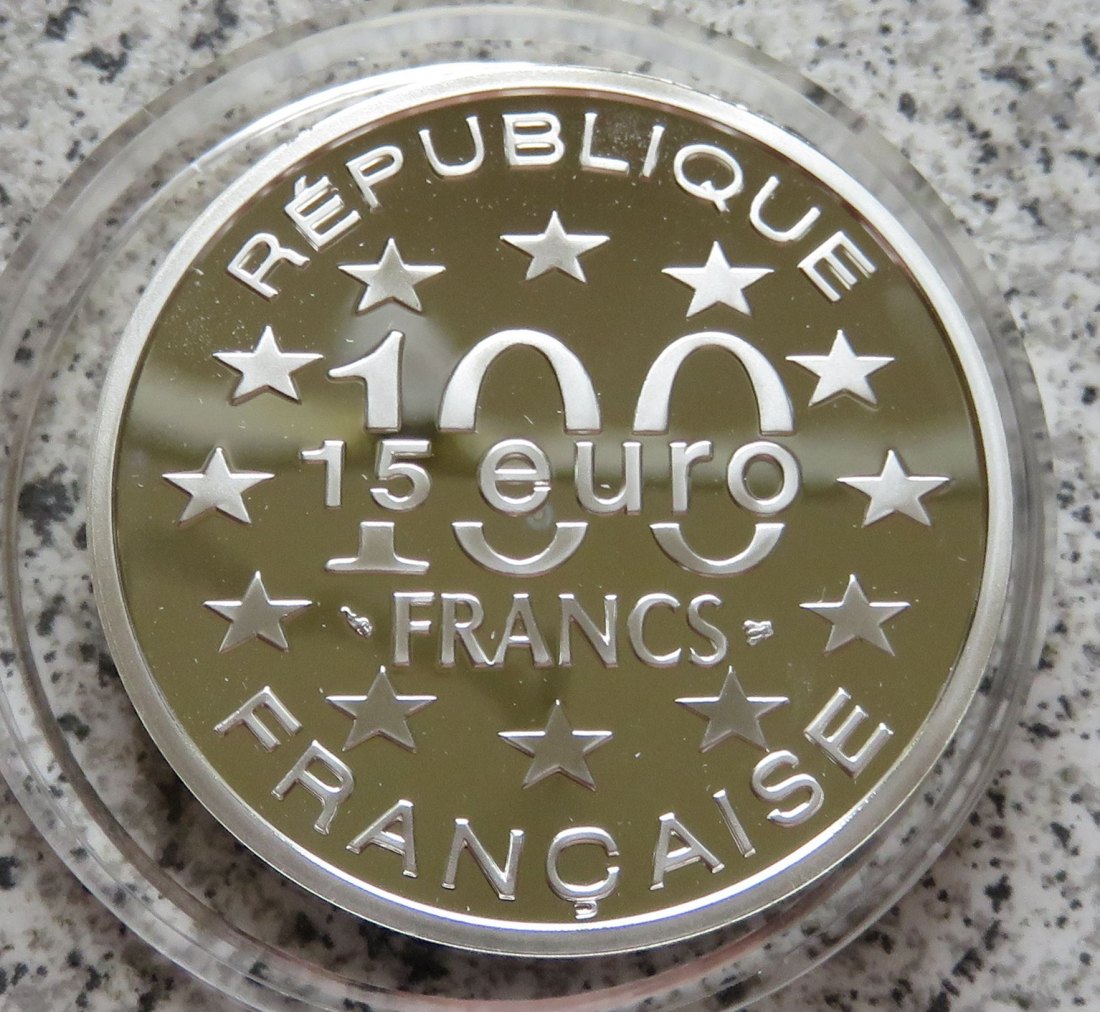  Frankreich 100 Francs 1996 / 15 Euro Amsterdam   