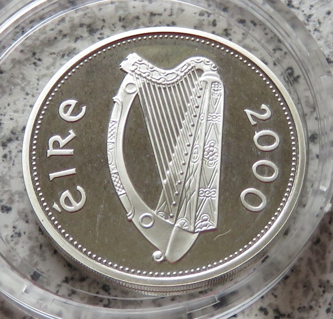  Irland 1 Pfund 2000 Millenium, Piefort, Silber   