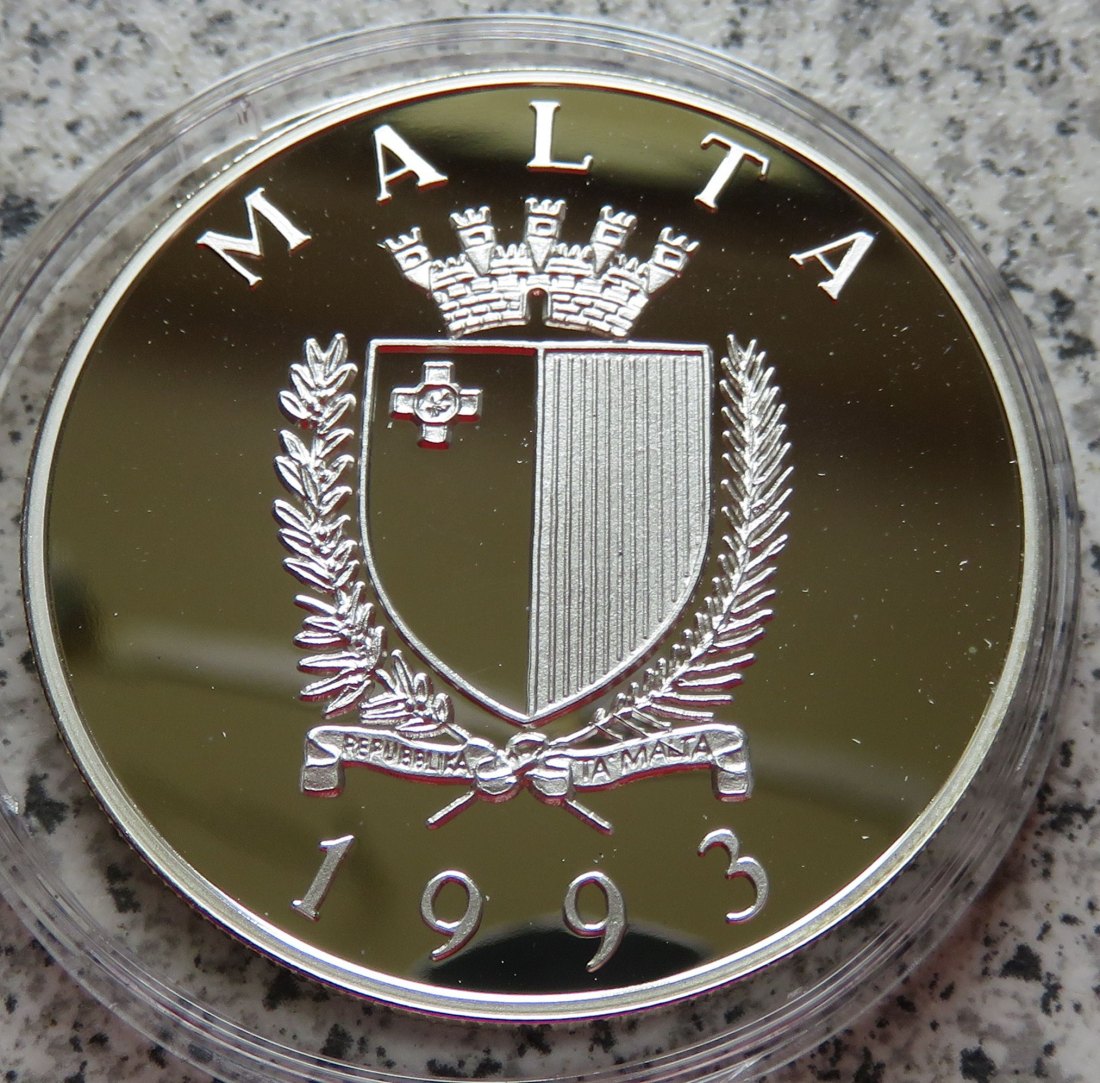  Malta 5 Liri 1993 / 10 ECU   