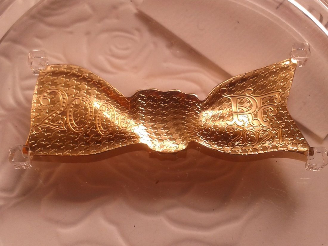  Original 200 euro 2021 PP Frankreich Dior Schleife rose Gold 1 Unze Gold 999er Gold   