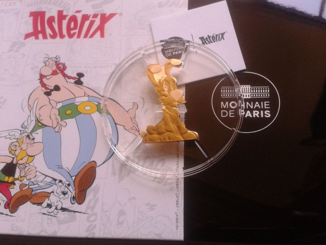 Original 200 euro 2022 PP Frankreich Idefix aus Asterix und Obelix 1 Unze Gold 999er Gold