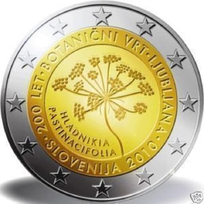  SLOVENIA 2 Euro 2010 Botanic Garden Bankf.   