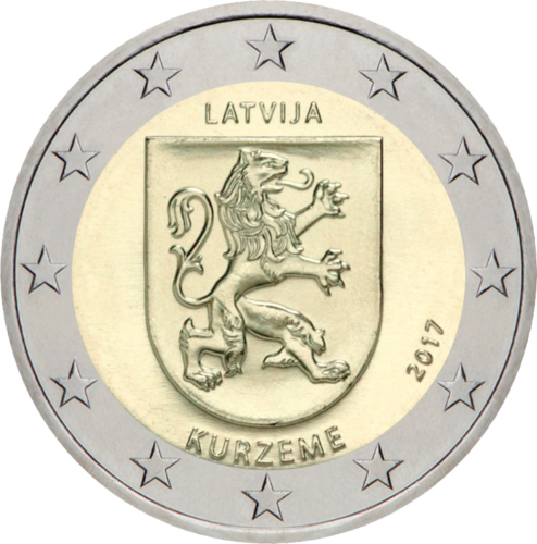  LETTLAND 2 Euro 2017 Kurzeme   