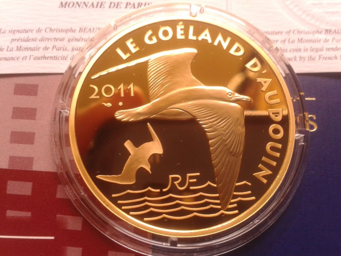  Original 200 euro 2011 PP Frankreich WWF Möve Goeland 1 Unze Gold 999er Gold - nur 107 Stück geprägt   
