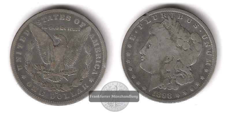  USA  1 Dollar (Morgan Dollar) 1898 O  FM-Frankfurt Feingewicht: 24,06g   