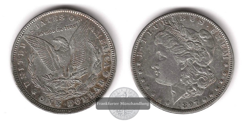  USA  1 Dollar (Morgan Dollar) 1897  FM-Frankfurt Feingewicht: 24,06g   