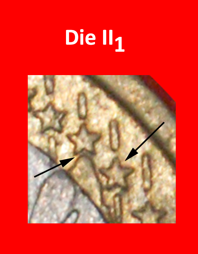 * PHALLIC TYPE 2002-2006: GERMANY ★ 1 EURO 2002D DIE II1 BAVARIA! LOW START ★ NO RESERVE!