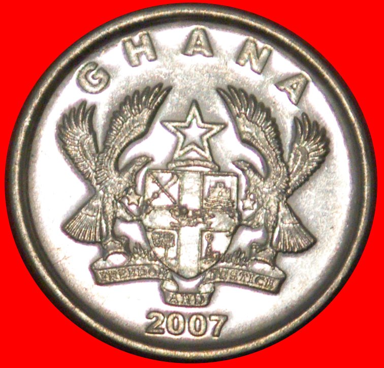  * CANADA (2007-2016): GHANA ★ 5 PESEWAS 2007 MINT LUSTRE! HORN!★LOW START ★ NO RESERVE!   