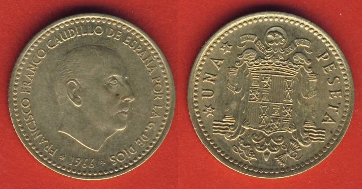  Spanien 1 Peseta 1966 (*71)   