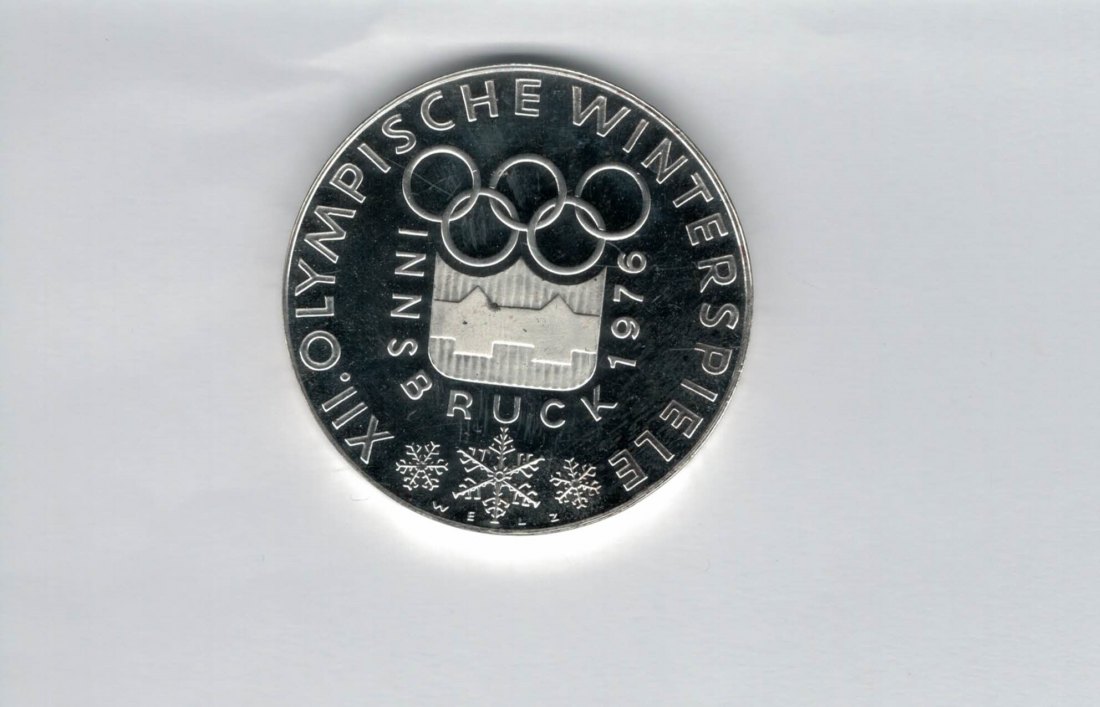  100 Schilling 1974 Olympische Winterspiele 1976 Innsbruck 15,36 Fein silber Österreich (01914/1)   