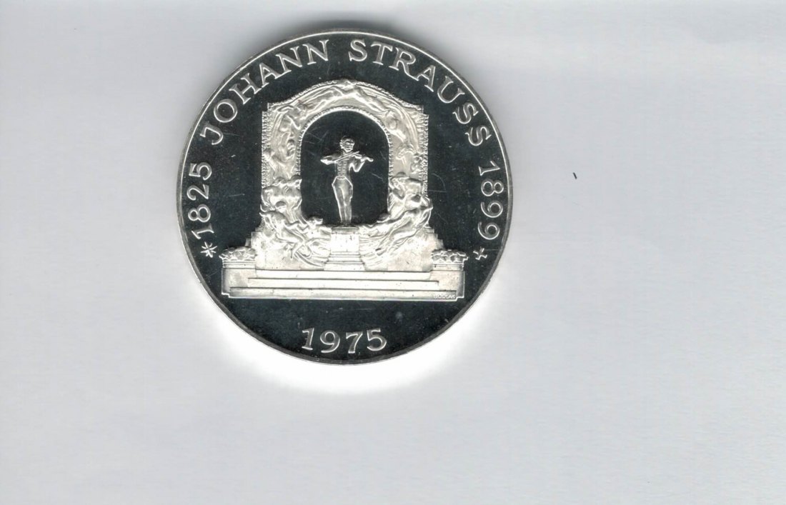  100 Schilling 1975 Johann Strauss silber Österreich 2. Republik Spittalgold9800 (01914/2)   