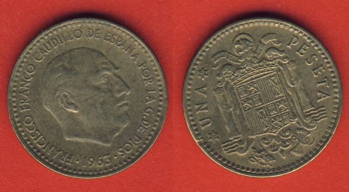  Spanien 1 Peseta 1963 (*64)   