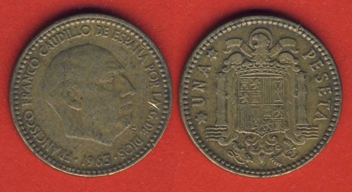  Spanien 1 Peseta 1963 (*65)   