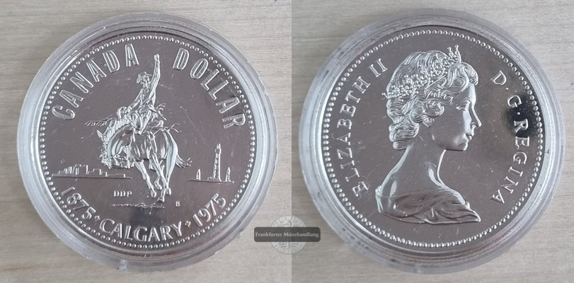  Kanada  1 Dollar 1975 Calgary  FM-Frankfurt Feingewicht: 11,66g Silber vorzüglich   