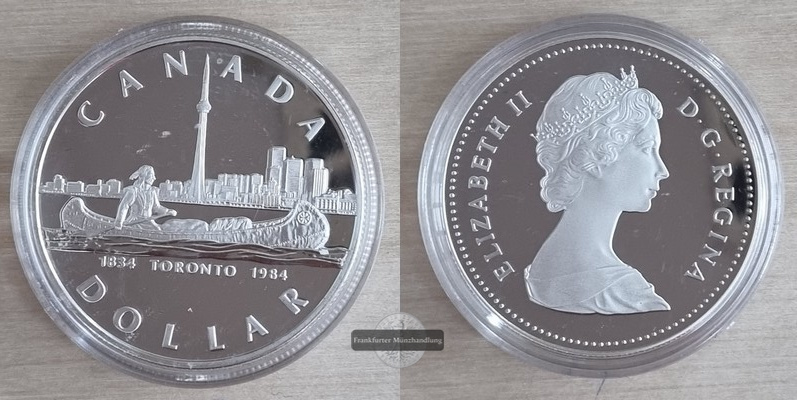  Kanada, 1 Dollar 1964  Toronto  FM-Frankfurt   Feinsilber: 11,66g   