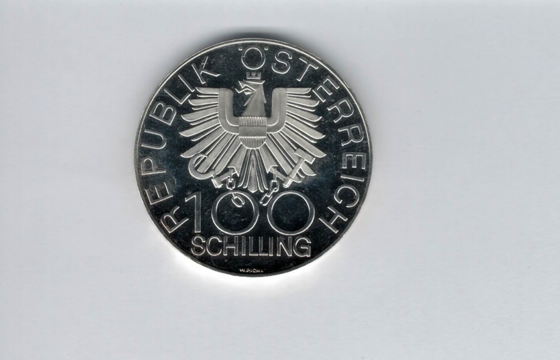  100 Schilling 1979 Wiener Neustadt 700 Jahre Dom silber Österreich 2.Rep (01914/21)   