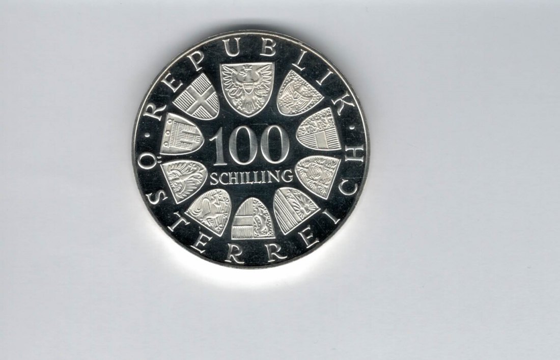  100 Schilling 1979 Internationales Zentrum Wien Uno City silber Österreich 2.Rep (01914/23)   