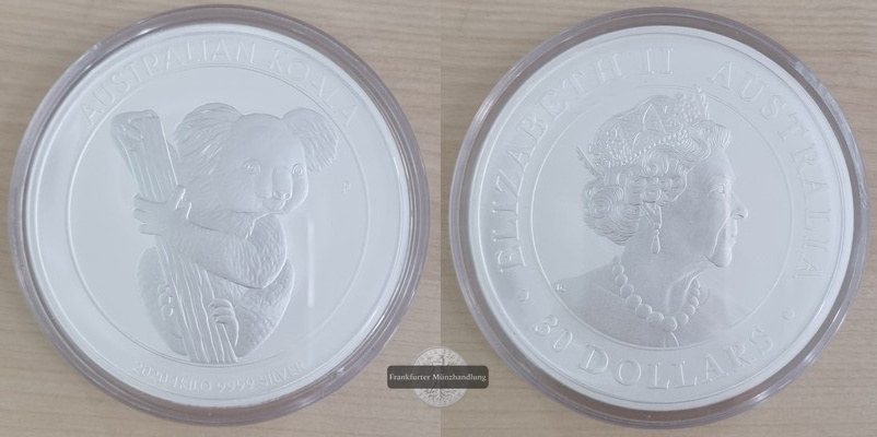  Australien  30 Dollar  2020  Koala    FM-Frankfurt  Feingewicht: 1.000g Silber   