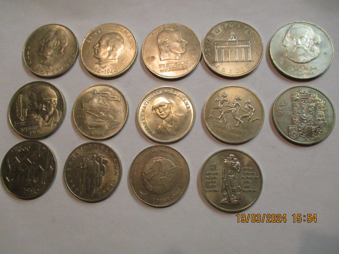  Lot - Sammlung DDR Münzen  siehe Foto / MZ1   
