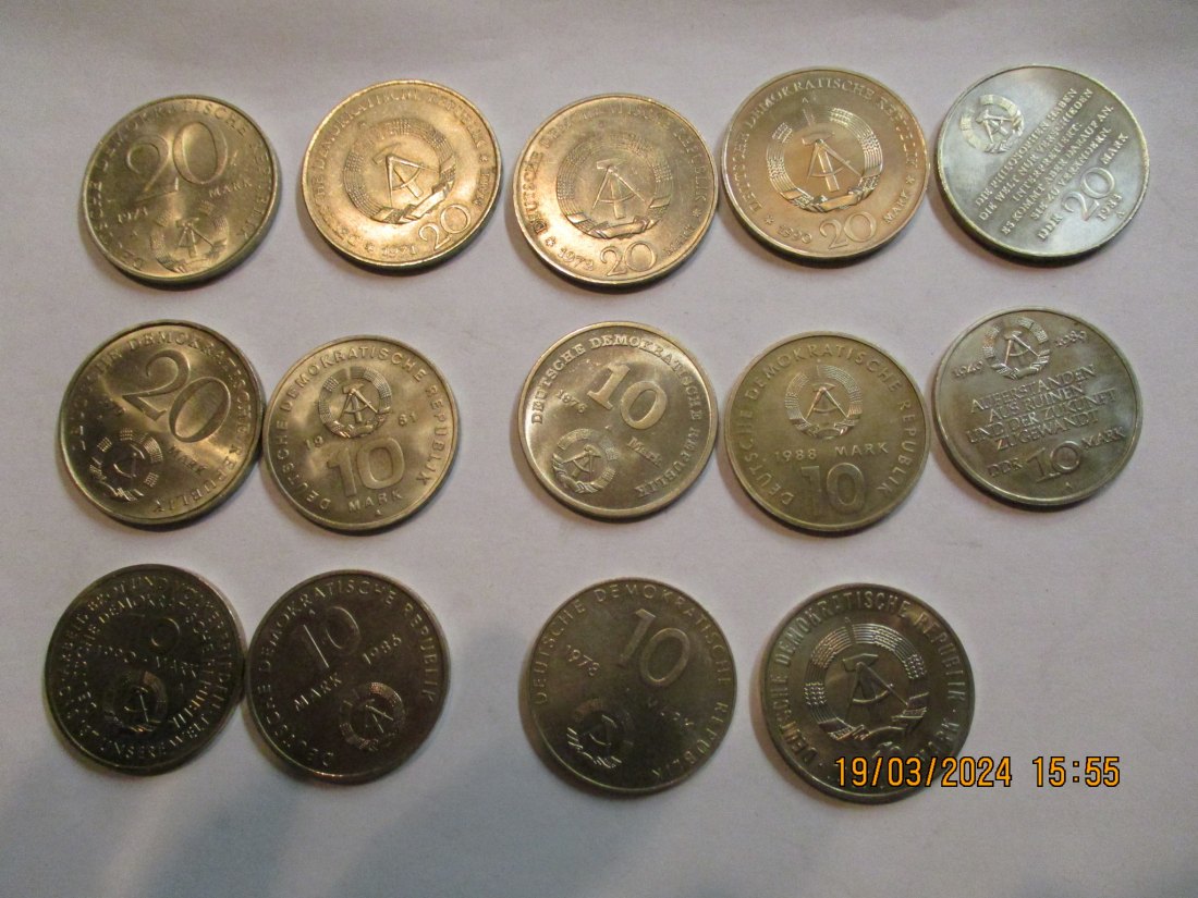  Lot - Sammlung DDR Münzen  siehe Foto / MZ1   