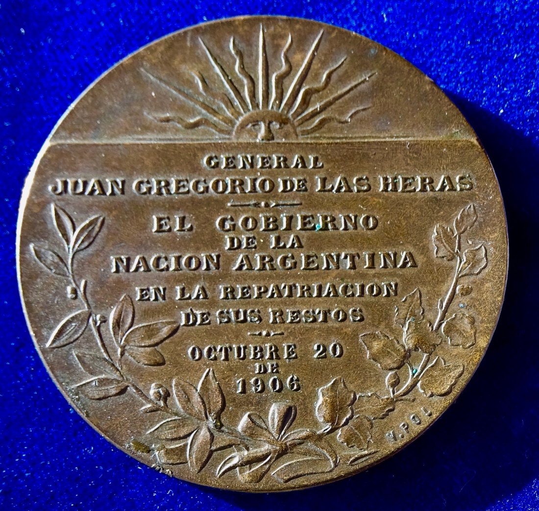  Argentinien und Chile Jugendstil Medaille 1906 von Victor de Pol   