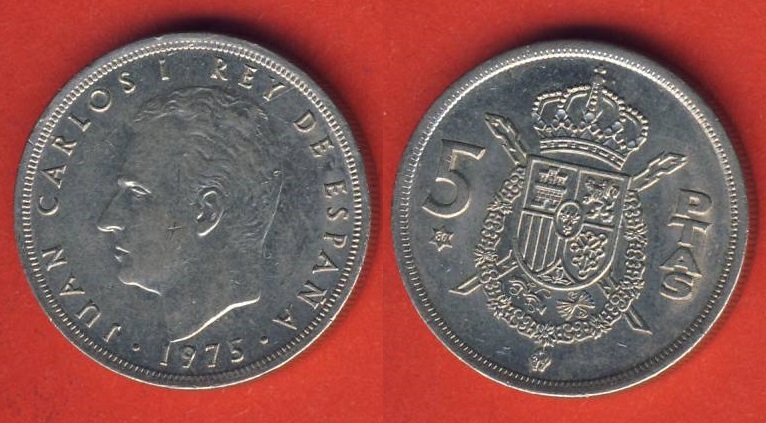  Spanien 5 Peseten 1975 (80)   