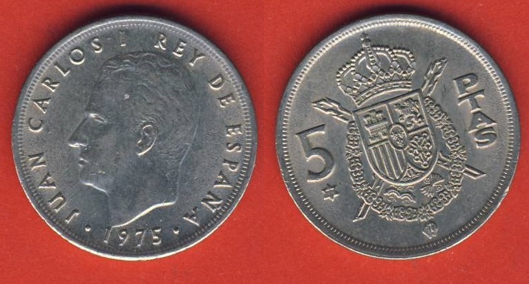  Spanien 5 Peseten 1975 (77)   