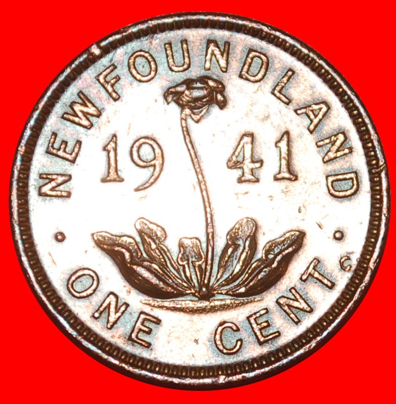 * KANADA 1940-1947: NEUFUNDLAND ★ 1 CENT 1941! GEORG VI. (1937-1952) ★OHNE VORBEHALT!