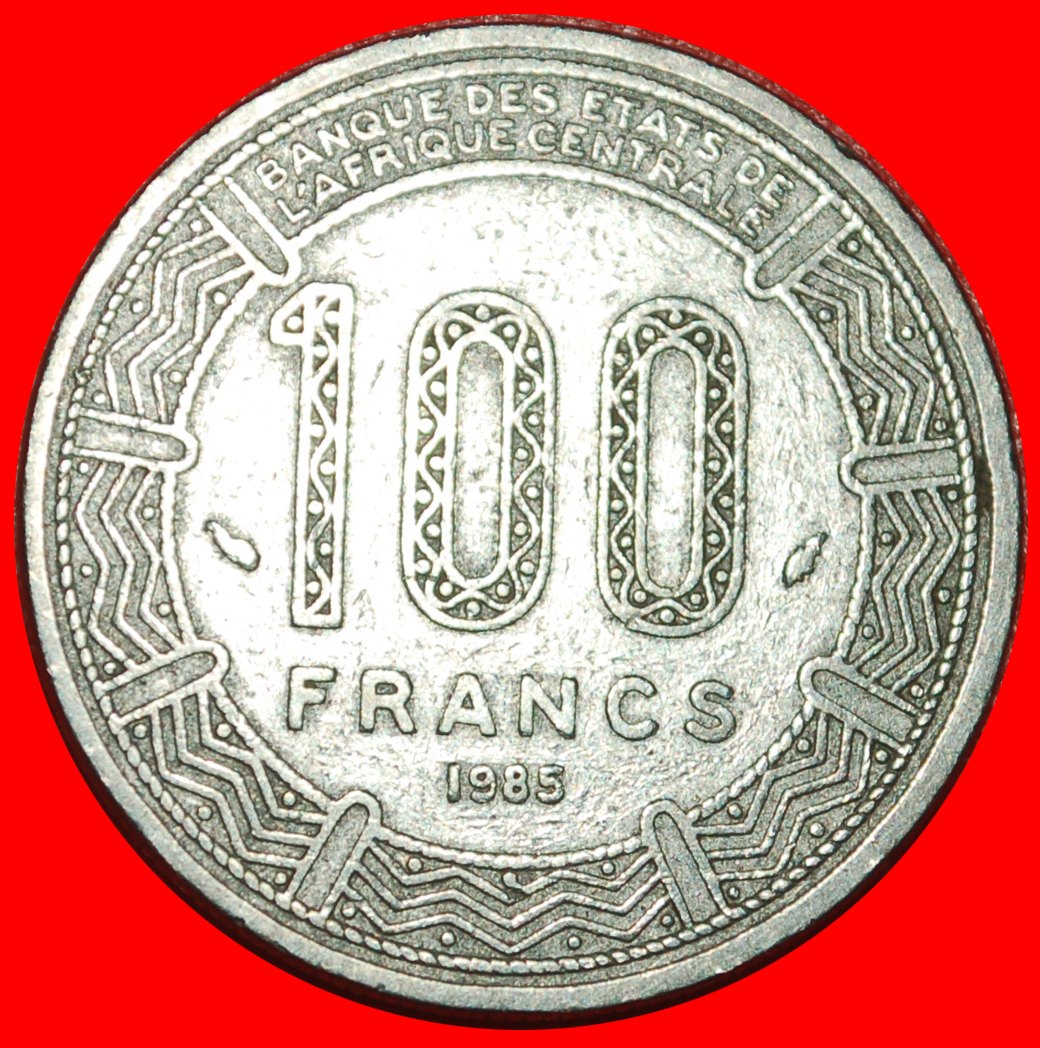  * FRANKREICH (1975-1985): GABUN ★ 100 FRANCS 1985 3 ANTELOPEN! ★OHNE VORBEHALT!   