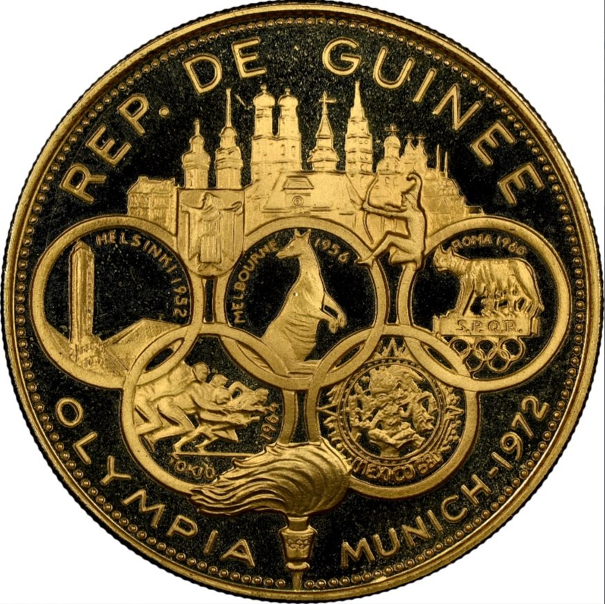  Guinea 5.000 Francs 1969 | NGC PF68 ULTRA CAMEO | XX. Olympiade München 1972 V2   