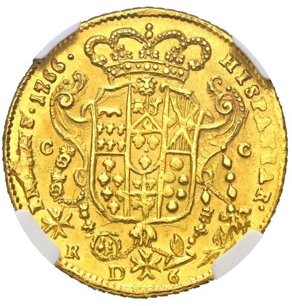  Italien Neapel & Sizilien 6 Ducati 1766 | NGC MS62 | Ferdinand IV. von Bourbon   