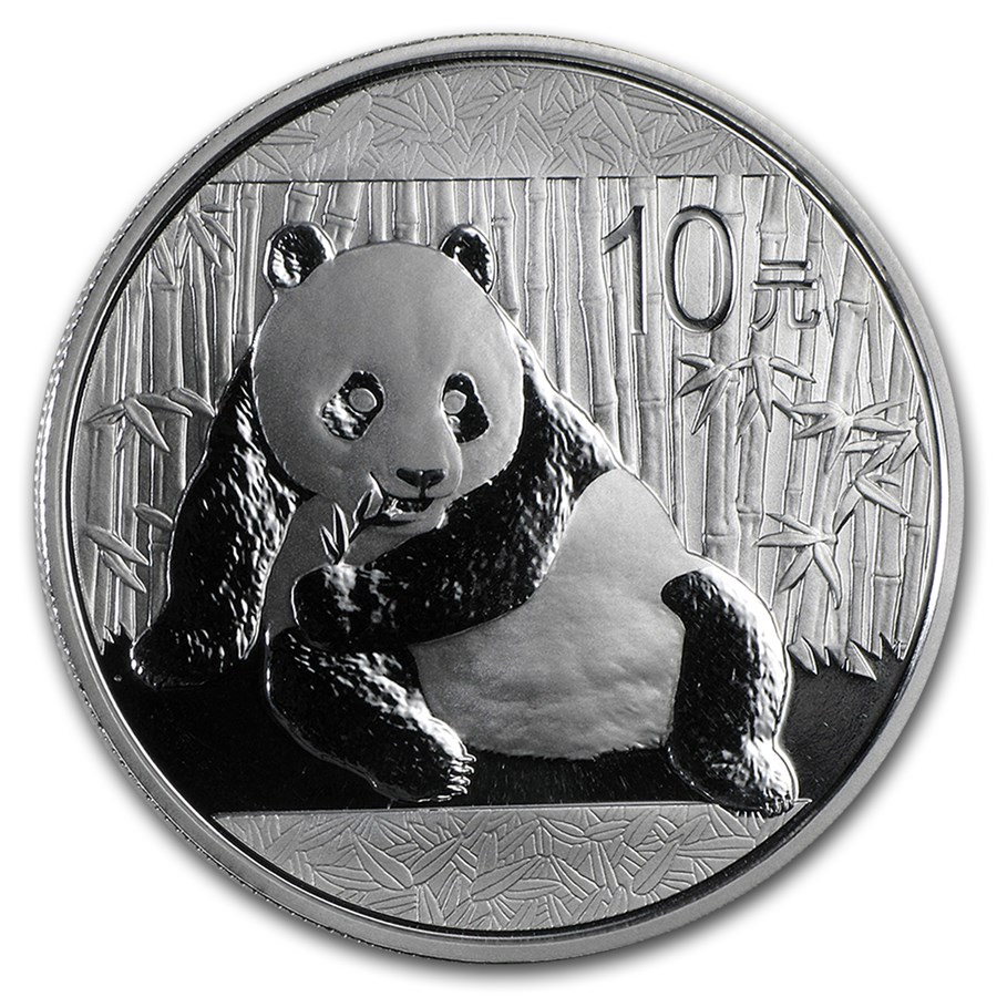  CHINA Panda Silver Coin 2015 BU - 1 Unze Fein Silber   