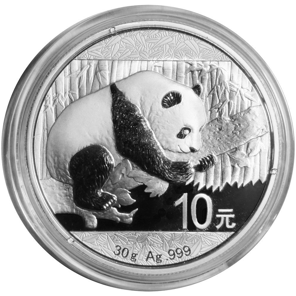  CHINA Panda Silver Coin 2016 BU - 30 g Fein Silber   