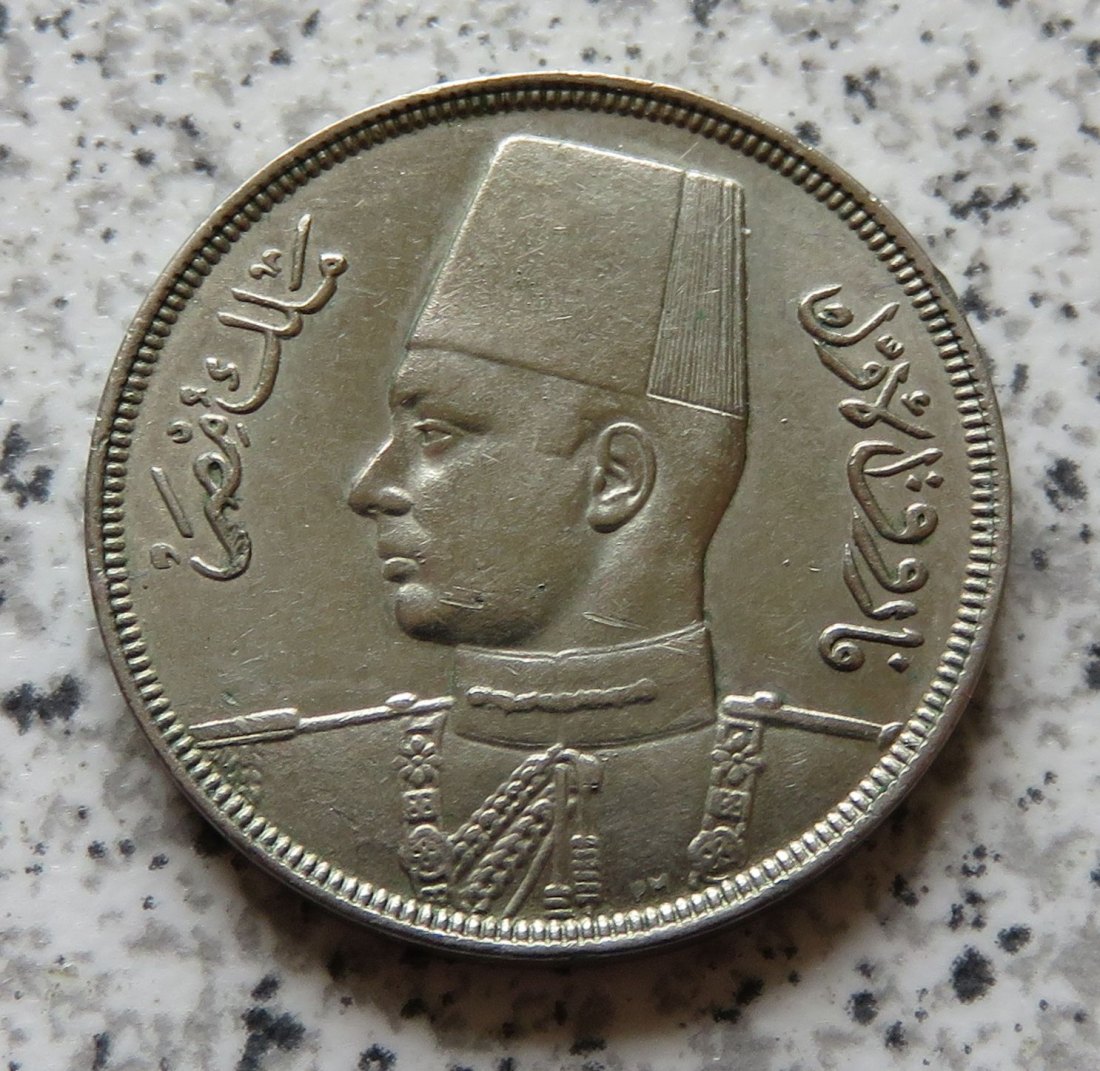 Ägypten 10 Milliemes AH1357 (1938), besser   